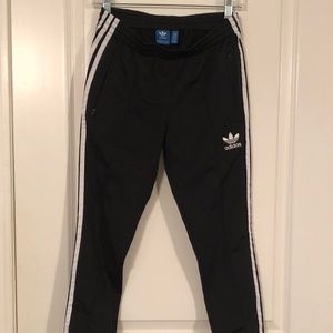 Black Adidas Track Pants Women Small Zipper pocket